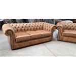 Chesterfield 3 + 1.5 Cracked Tan